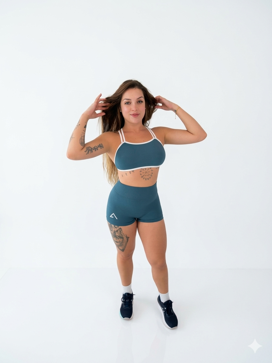 Women's High-Compression Athletic Set | Top + Shorts
